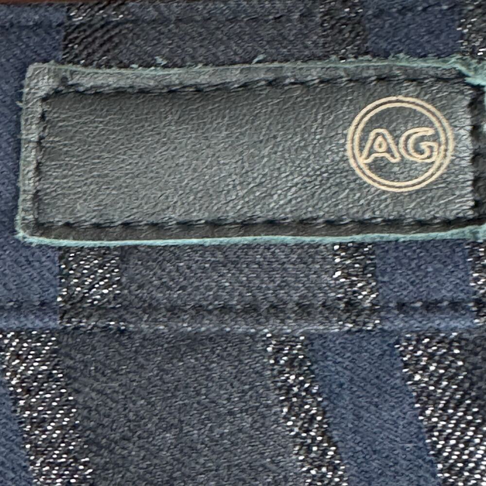 ADRIANO GOLDSCHMIED FARRAH HIGH RISE SKINNY ANKLE JEANS METALLIC STRIPE‎ SIZE 24 - Picture 14 of 15